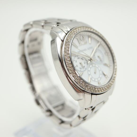 Michael Kors Cameron MOP Day Date 38mm Watch 6.25" Bracelet MK5690 w New Battery - Picture 10 of 13